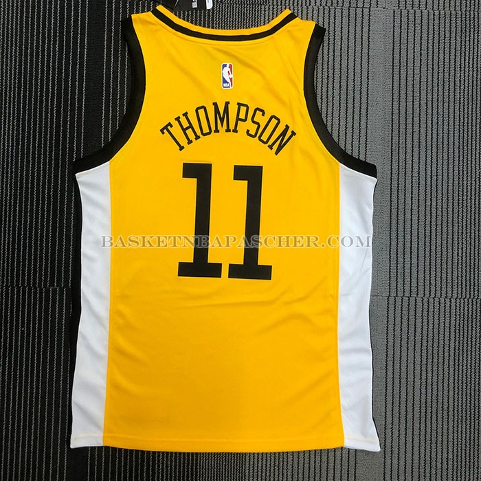 Maillot Golden State Warriors Klay Thompson NO 11 Earned Jaune